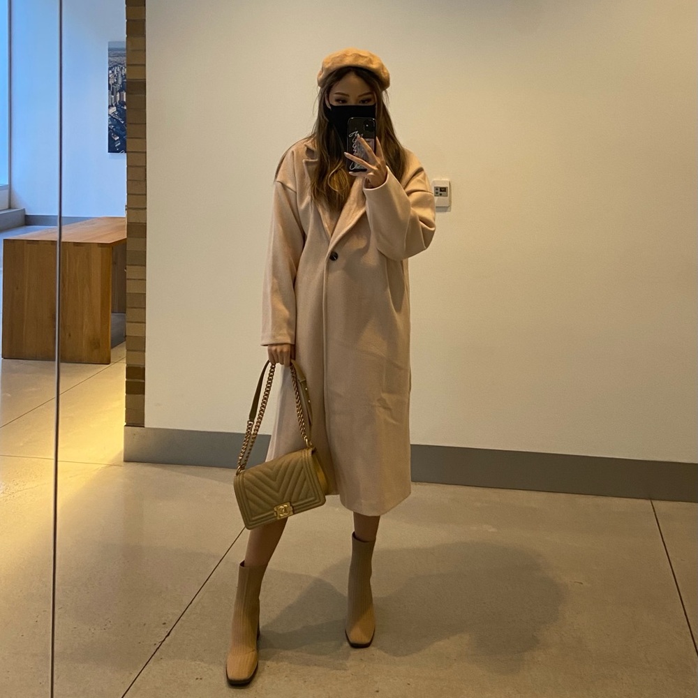 Boohoo wool like coat